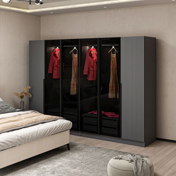 Plus Yatak Odası Takımı - Antrasit