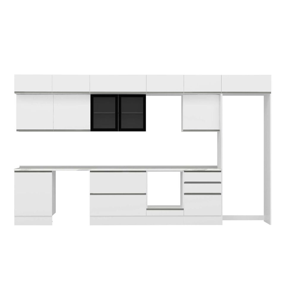Alvinka 410X240 Cm High Gloss Mutfak Dolabı Mb-E90S60S60-3