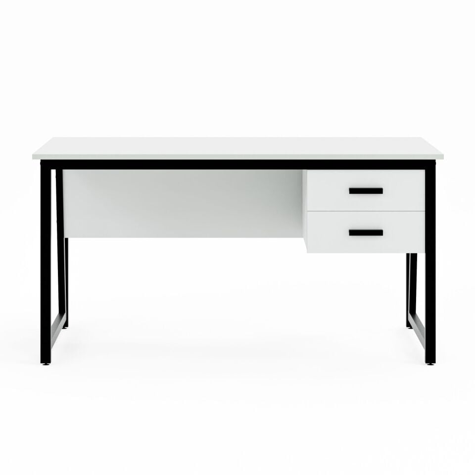 Cera MS2C Çalışma Masası, Ofis Masası - 2 Çekmeceli - 70x140 cm - Beyaz