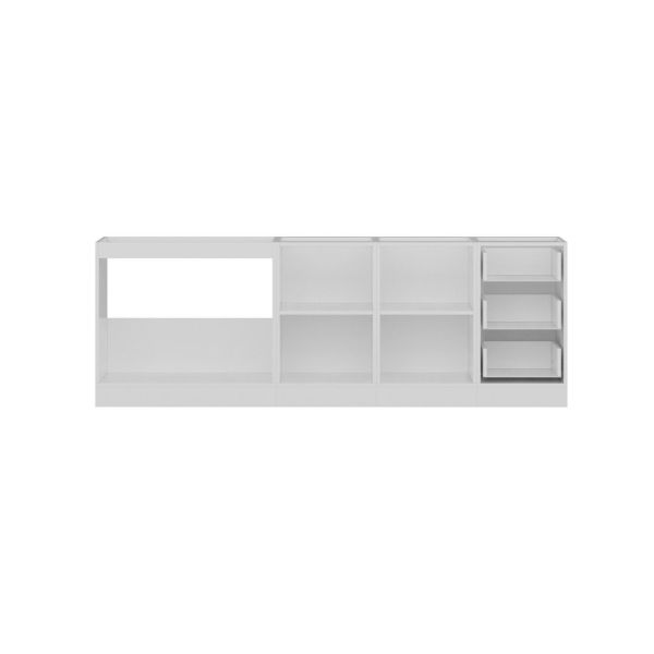 Minar 235 Cm Mutfak Dolabı Beyaz Antrasit 235-A2-Alt Modül