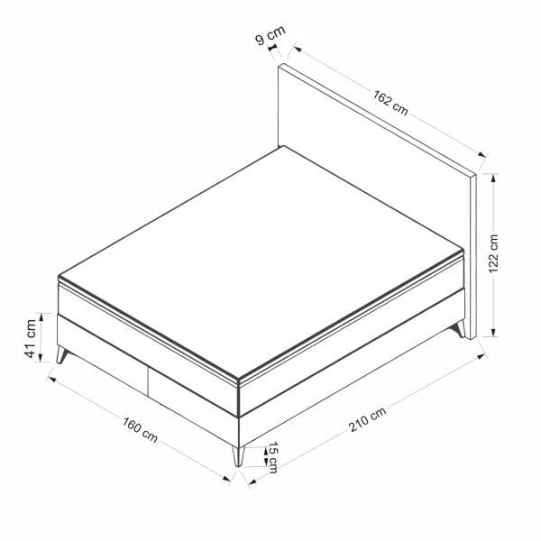Fresh Baza Başlık Seti 160x200