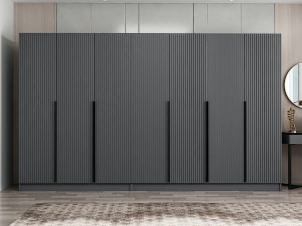 Kale Plus 7 Mebran Kapaklı 4Ç Dolap Antrasit Mebran