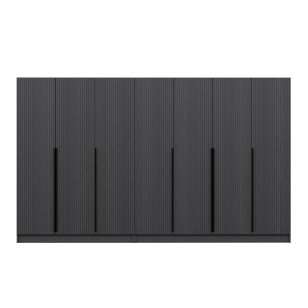 Kale Plus 7 Mebran Kapaklı 4Ç Dolap Antrasit Mebran