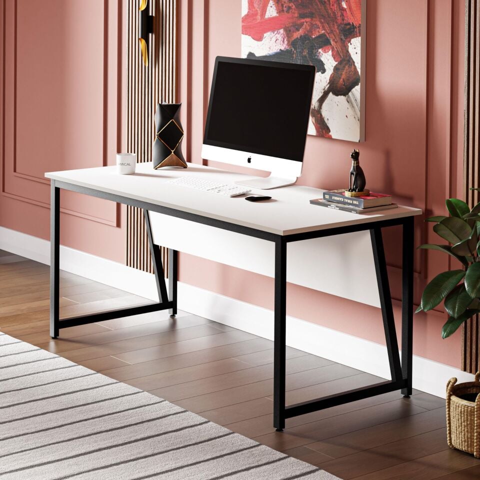 Ceramical MS2 Çalışma Masası,Ofis Masası - 70x160 cm - Beyaz