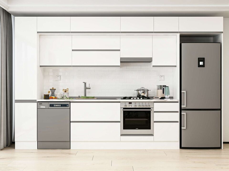 Alvinka 375X240 Cm High Gloss Mutfak Dolabı Mbb-E90B40S45-1