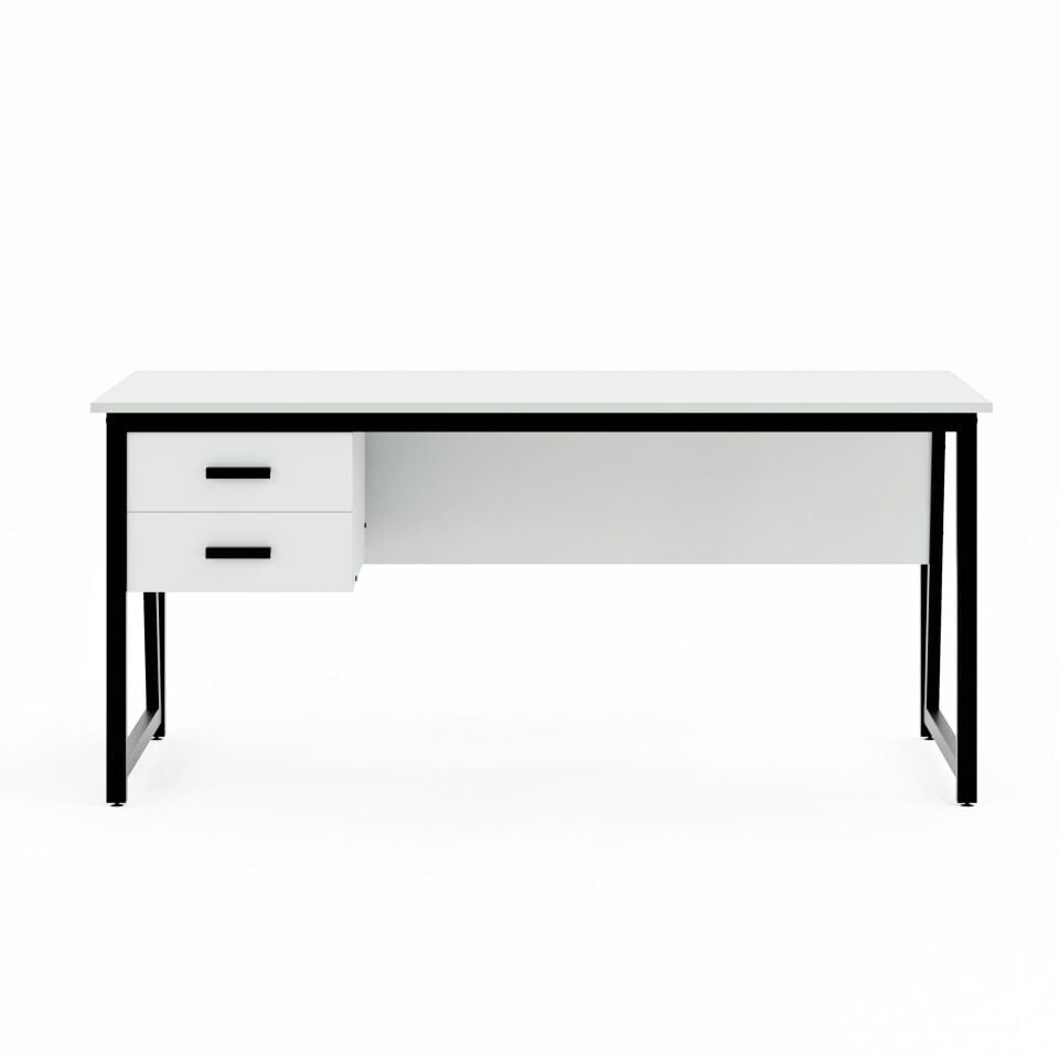 Cera MS2C Çalışma Masası,Ofis Masası - 2 Çekmeceli - 70x160 Cm - Beyaz