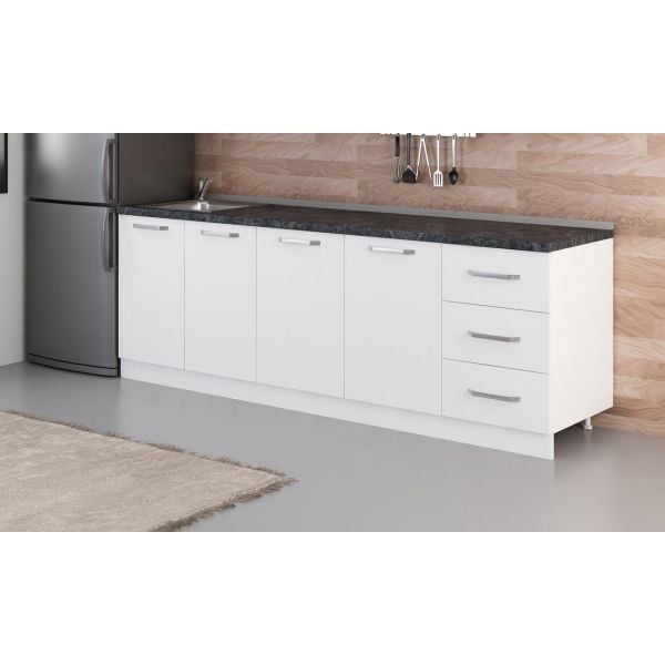 Minar 240 Cm Mutfak Dolabı Beyaz 240-B1-Alt Modül