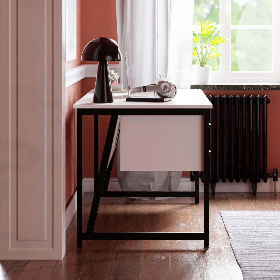 Cera MS2C Çalışma Masası,Ofis Masası - 4 Çekmeceli - 70x160 Cm - Beyaz