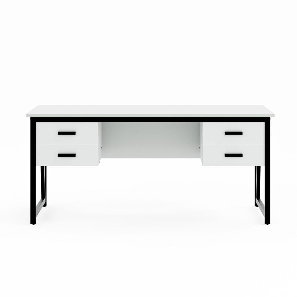 Cera MS2C Çalışma Masası,Ofis Masası - 4 Çekmeceli - 70x160 Cm - Beyaz