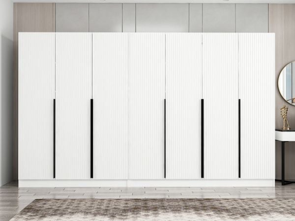 Kale Plus 7 Mebran Kapaklı 4Ç Dolap Beyaz Mebran