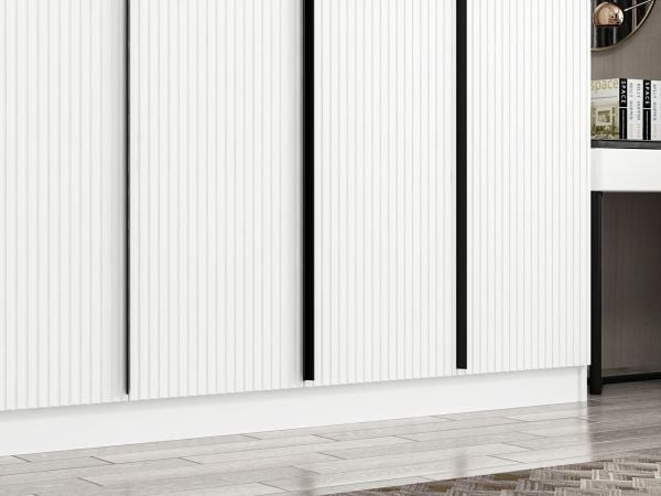 Kale Plus 7 Mebran Kapaklı 4Ç Dolap Beyaz Mebran