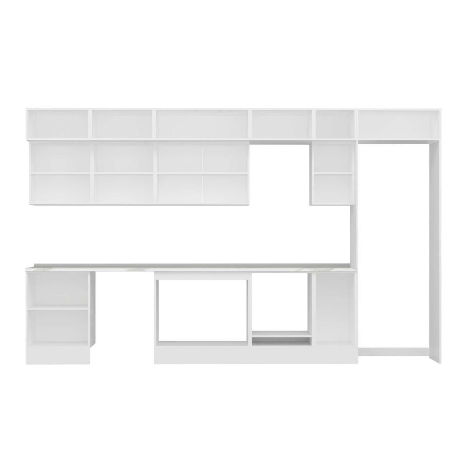 Alvinka 390X240 Cm High Gloss Mutfak Dolabı Mb-E90S60S40-2 High Gloss | Antrasit - Suntalam