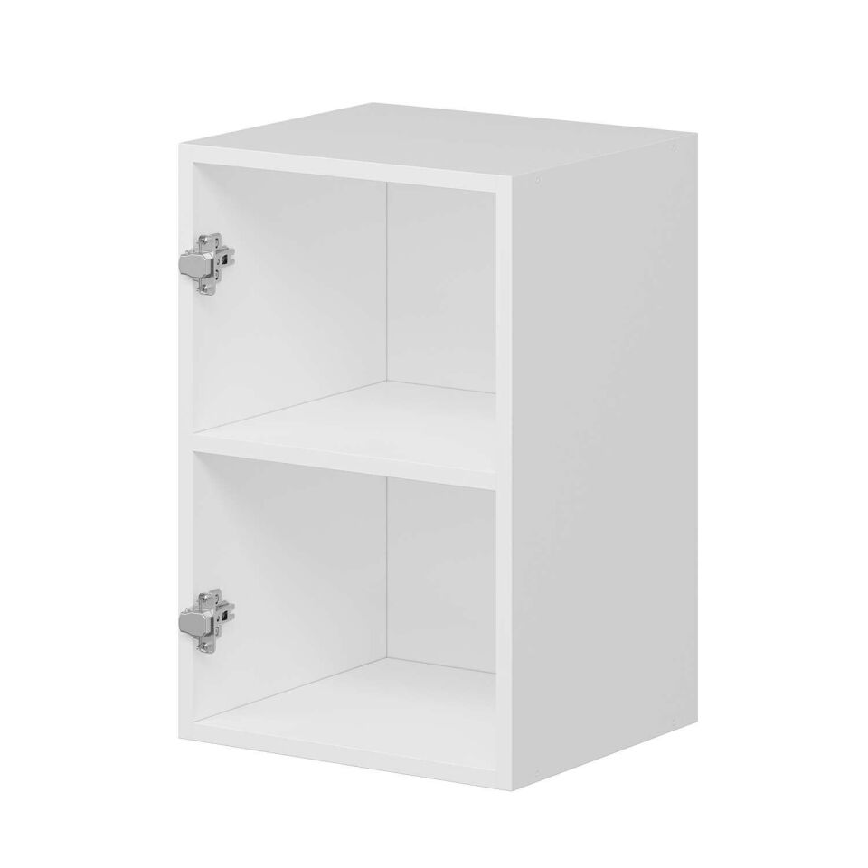 Alvinka Mutfak Modül Mbr_C Üst 1Dk1R 40-H60Cm Dolap Beyaz Beyaz Mdf