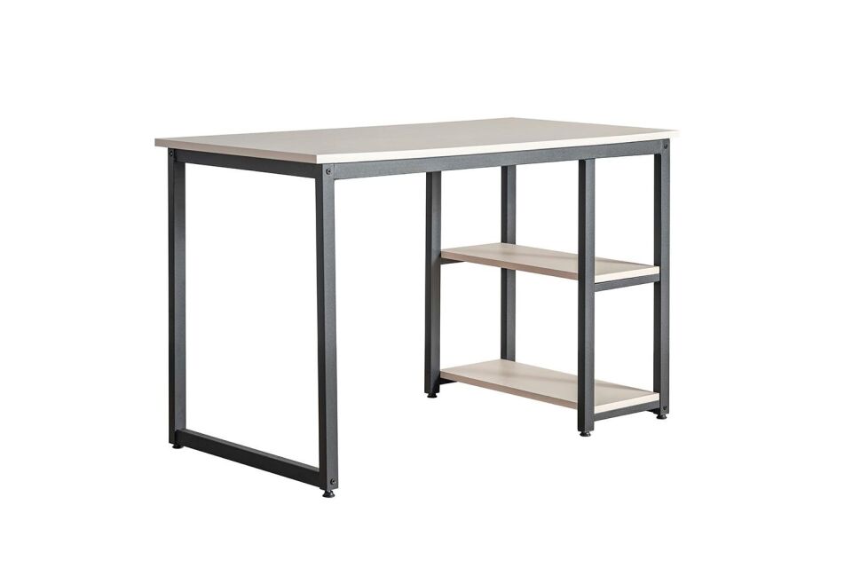 Ceramical MSR Raflı Çalışma Masası - 60x120 - Vizon Bej