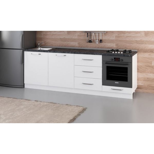 Minar 240 Cm Mutfak Dolabı Beyaz 240-B7-Alt Modül