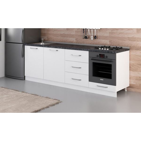 Minar 240 Cm Mutfak Dolabı Beyaz 240-B7-Alt Modül