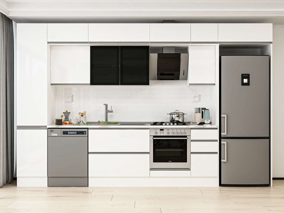 Alvinka 375X240 Cm High Gloss Mutfak Dolabı Mbb-E90B45S40-3