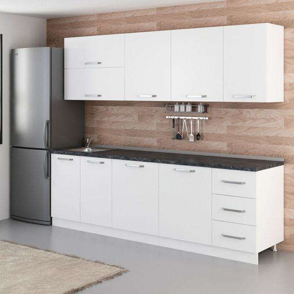 Minar 255 Cm Mutfak Dolabı Beyaz 255-B2