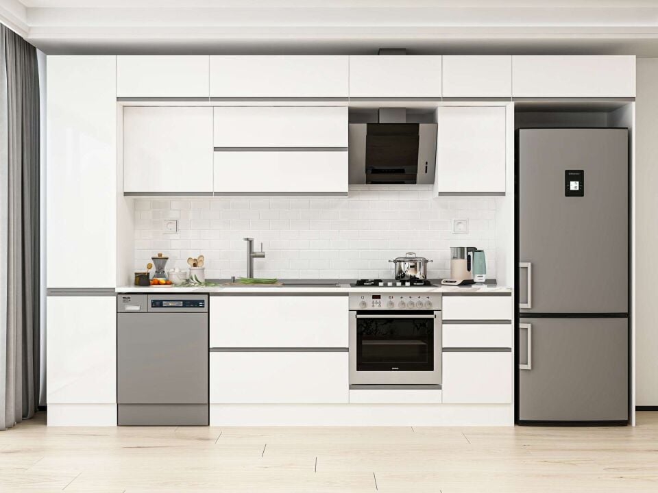 Alvinka 380X240 Cm High Gloss Mutfak Dolabı Mbb-E90B45S45-2