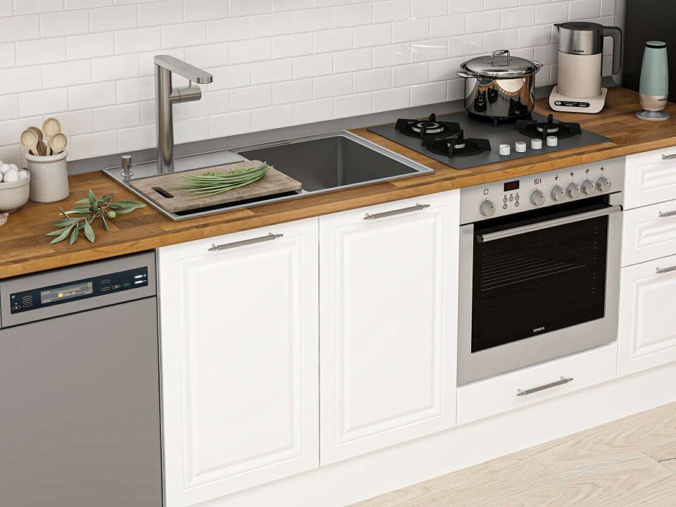 Alvinka 315X210 Cm Klasik Mebran Mutfak Dolabı Beyaz Beyaz M-E90S60S45-3
