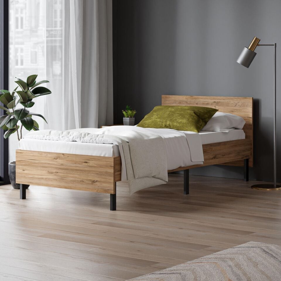 Ceramical KR1 Tek Kişilik Karyola - 90x190 - Çam