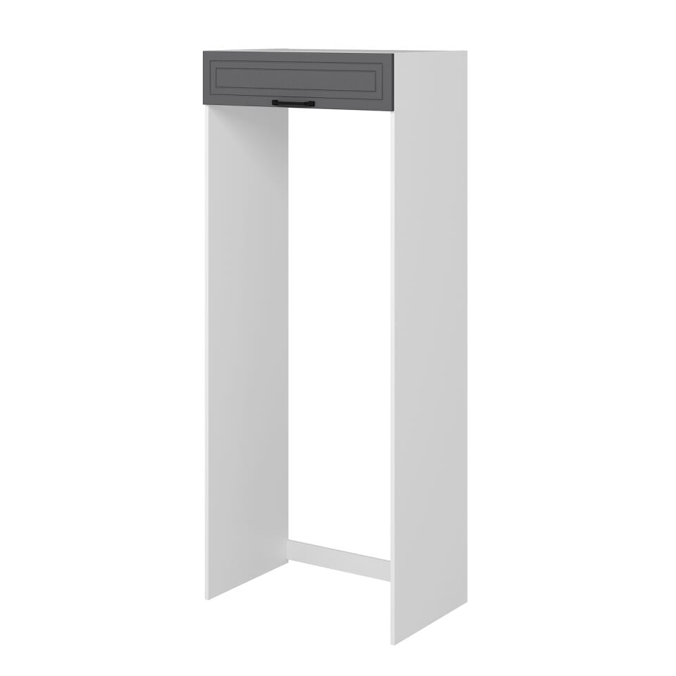 Alvinka Mutfak Modül Mbr_A 90-H222Cm Buz Dolabı Beyaz Antrasit Mdf