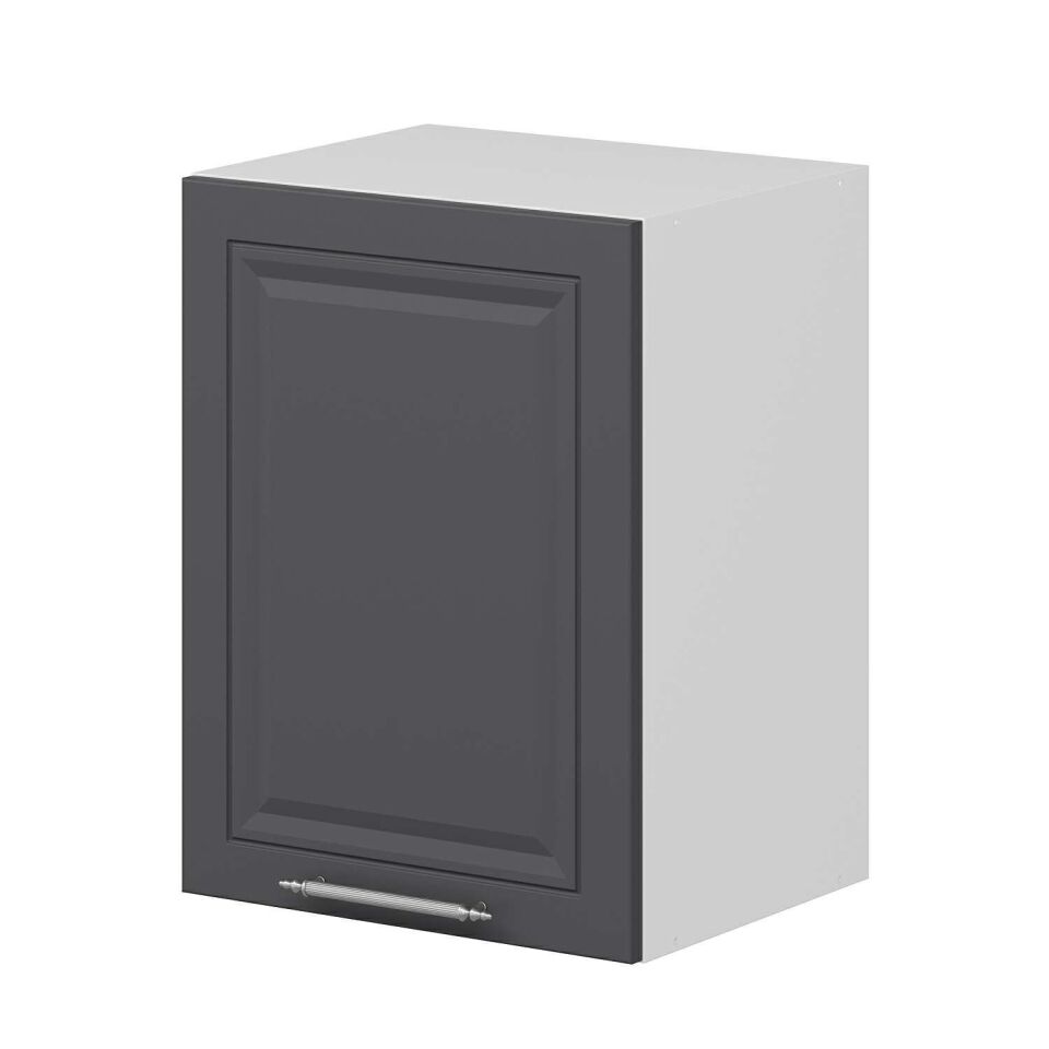 Alvinka Mutfak Modül Mbr_C Üst 1Dk1R 45-H60Cm Dolap Beyaz Antrasit Mdf