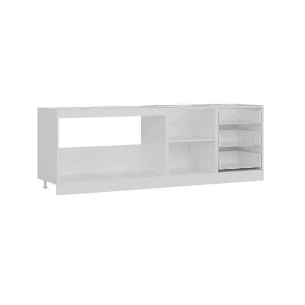 Minar 240 Cm Mutfak Dolabı Beyaz Dore 240-D3-Alt Modül