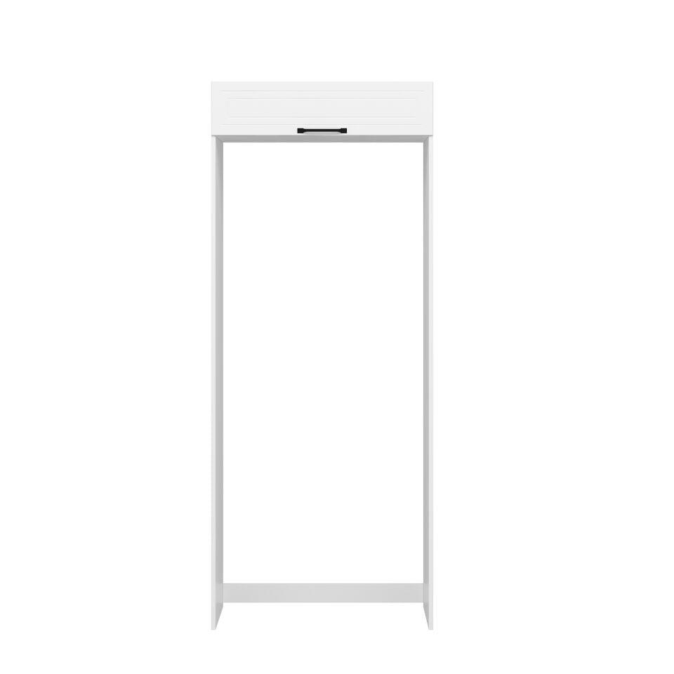 Alvinka Mutfak Modül Mbr_A 90-H222Cm Buz Dolabı Beyaz Beyaz Mdf