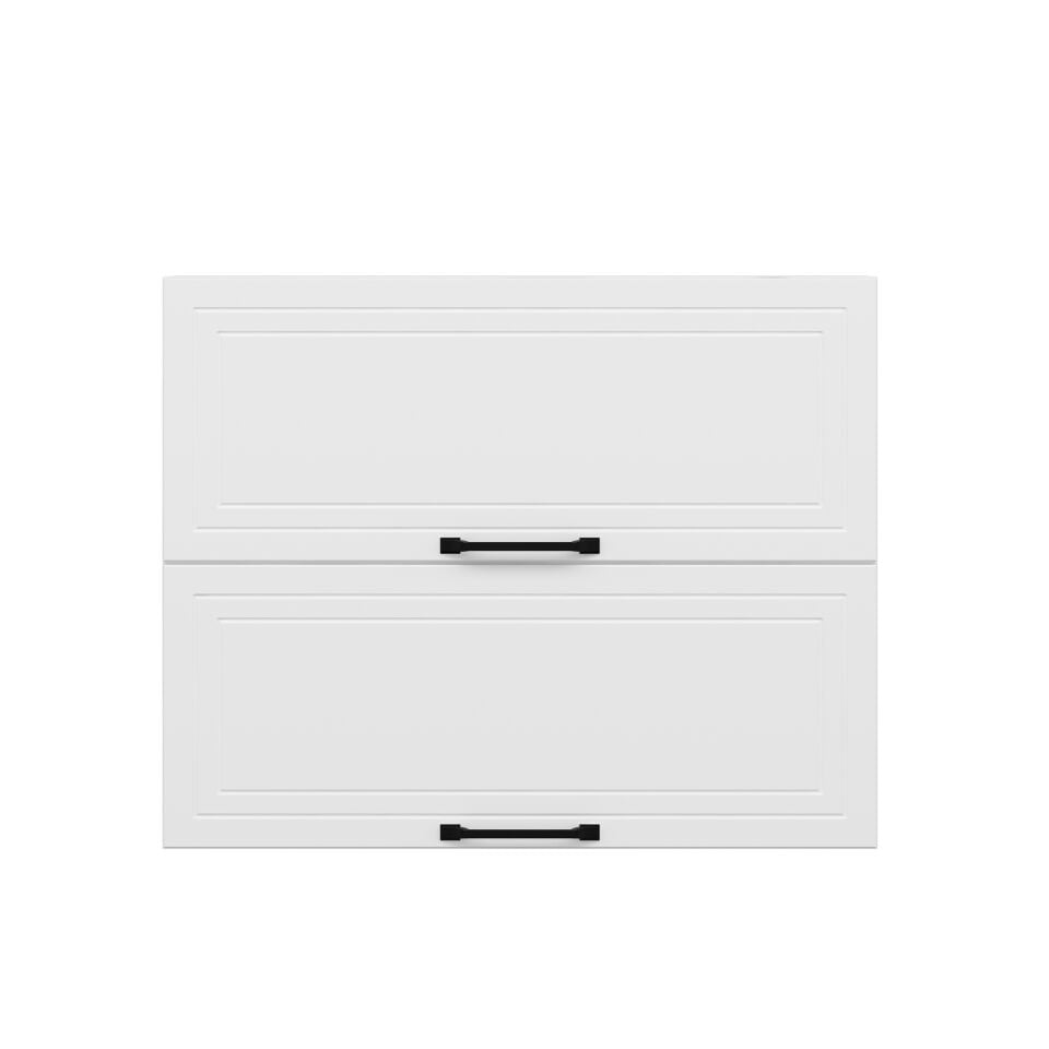 Alvinka Mutfak Modül Mbr_A Üst 2Yk1R 90-H72Cm Dolap Beyaz Beyaz