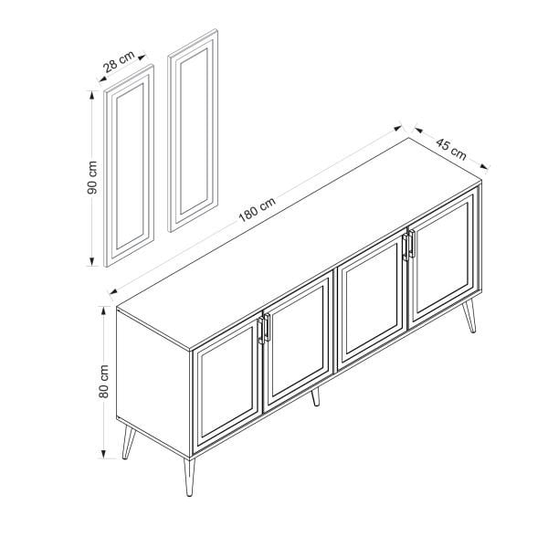 Prime Konsol & Ayna - Kumtaşı