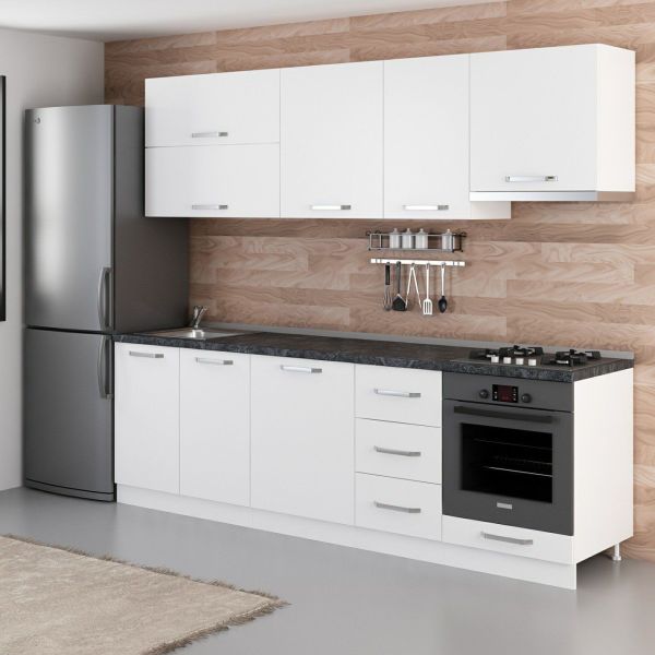 Minar 255 Cm Mutfak Dolabı Beyaz 255-B8