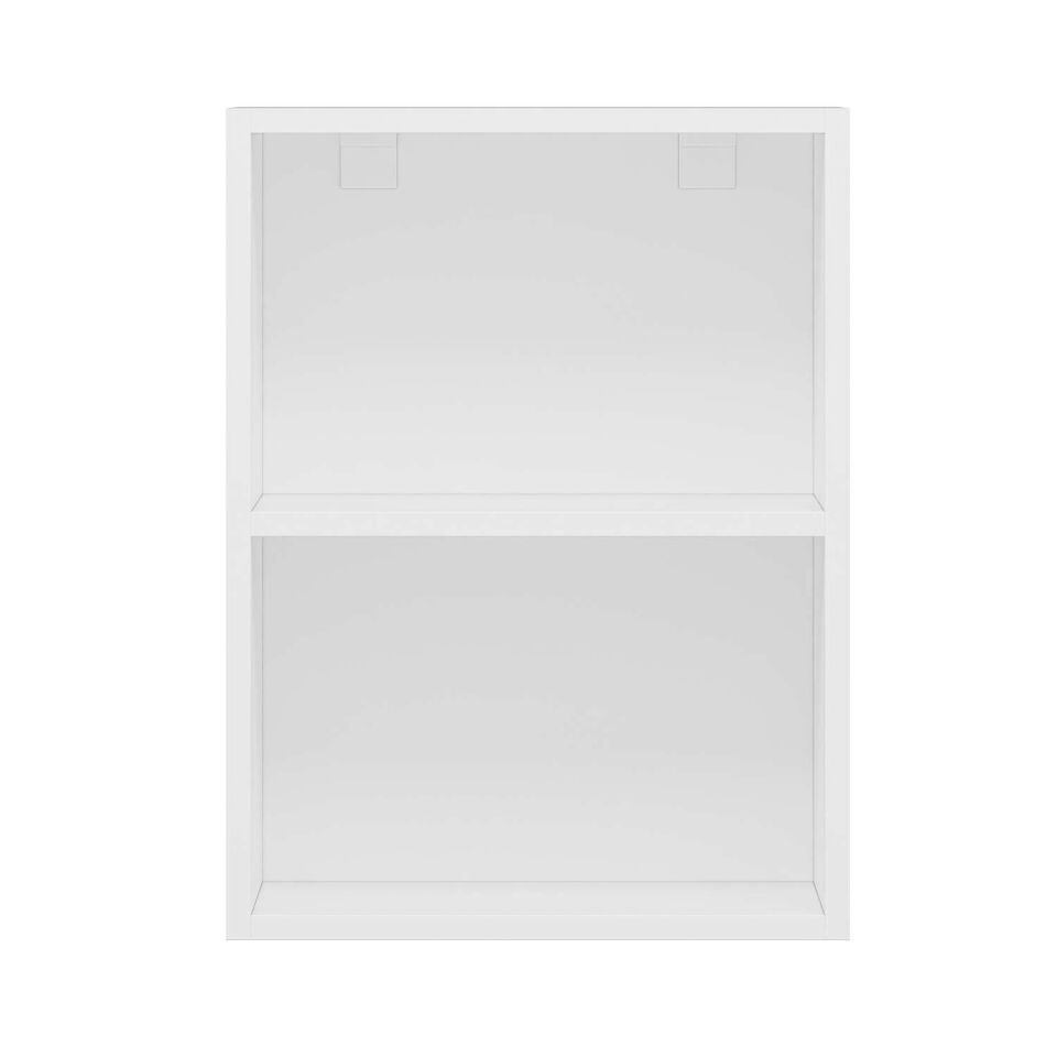 Alvinka Mutfak Modül Mbr_C Üst 1Dk1R 45-H60Cm Dolap Cam Beyaz Antrasit Mdf