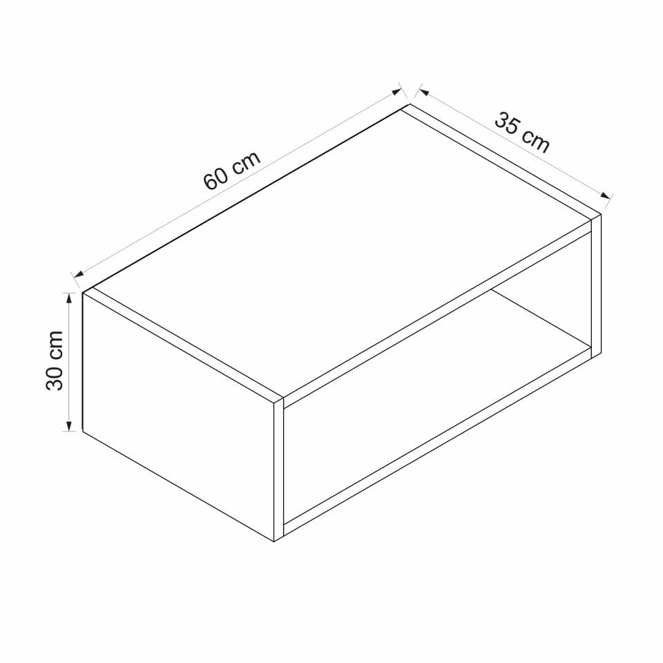 Alvinka Mutfak Modül Mbr_A Üst 1Yk 60-H30Cm Dav Dolap Beyaz Beyaz