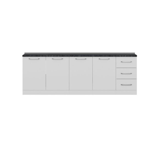 Minar 245 Cm Mutfak Dolabı Beyaz 245-B3-Alt Modül