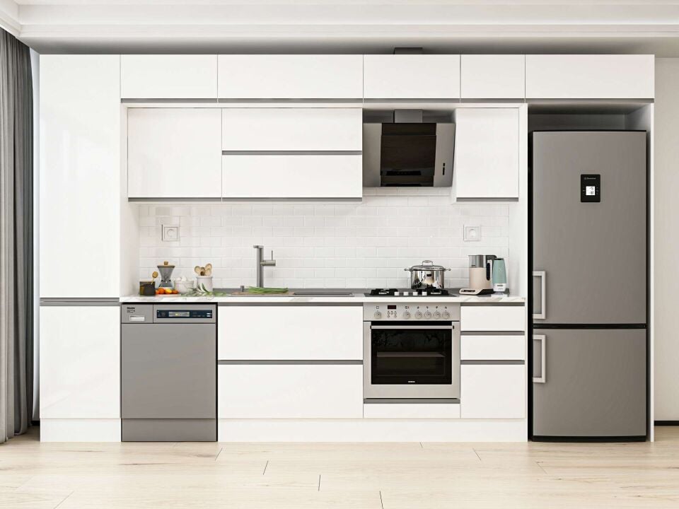Alvinka 380X240 Cm High Gloss Mutfak Dolabı Mbb-E90B50S40-2