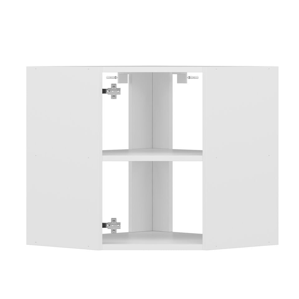 Alvinka Mutfak Modül Mbr_A Üst 1Dk1R 60-H60Cm Köşe Dolap Beyaz Beyaz