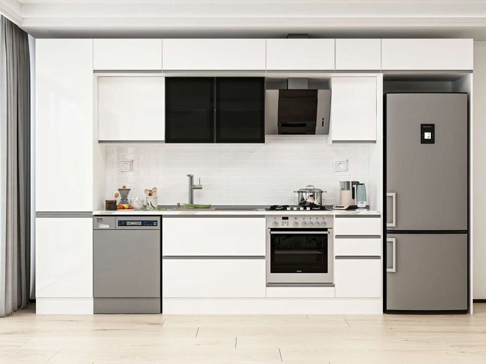 Alvinka 380X240 Cm High Gloss Mutfak Dolabı Mbb-E90B50S40-3