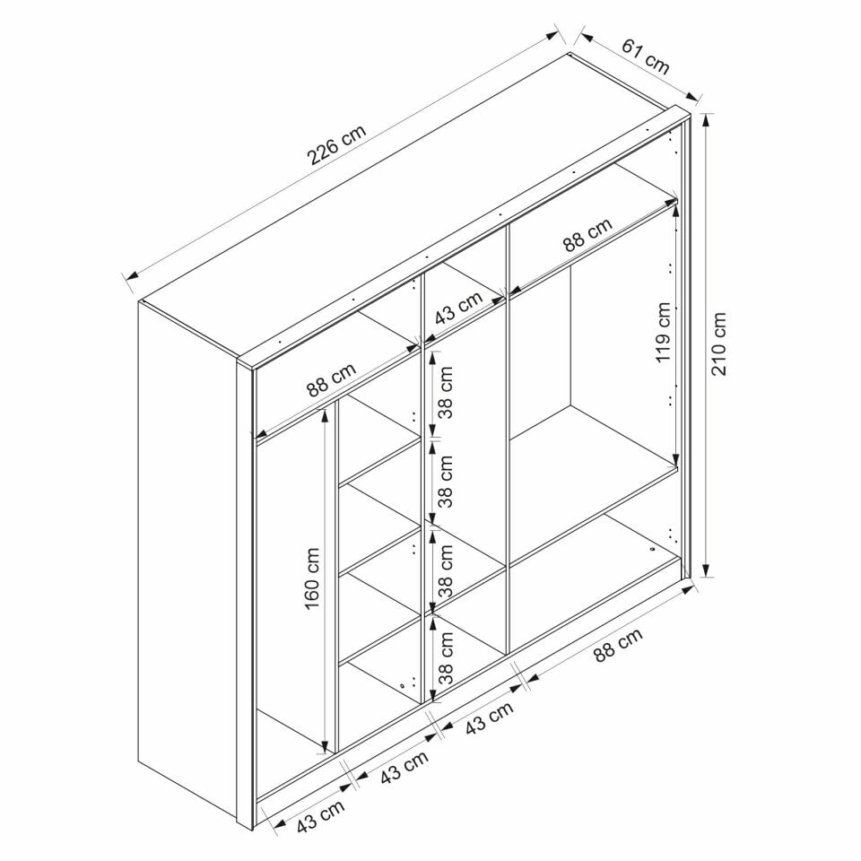 Maren 5K 2Ç Dolap 1Cam Kpk-Sepet-G.Yunus