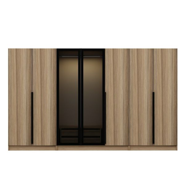 Kale Plus 7 Kapaklı 2Ç Dolap Dore Plus Dore Füme Cam