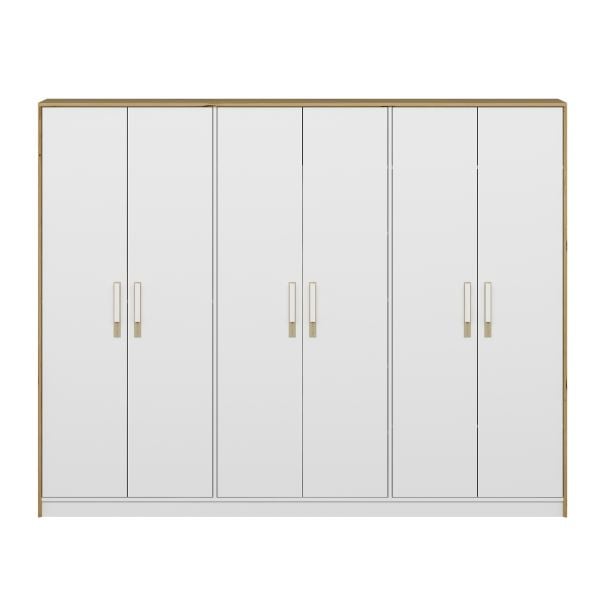 Mitra 6 Kapaklı Dolap - Beyaz/Artisan